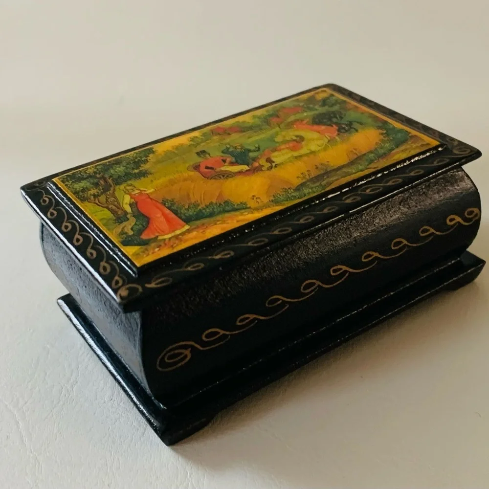 Wooden hand painted box
